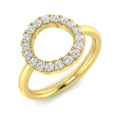 0.40Carat D-E/VS Lab Grown Diamond Circle of Life Engagement Ring 9k Yellow Gold Ready To Ship