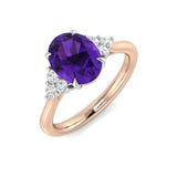 Vintage Oval Cut Amethyst Gold Ring