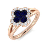 Diamond Kebilworth Blue Sapphire Ring | 0.5ct - 1.75ct