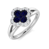 Diamond Kebilworth Blue Sapphire Ring | 0.5ct - 1.75ct