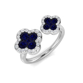Diamond Dubbottar Blue Sapphire Ring | 0.75ct - 1.25ct