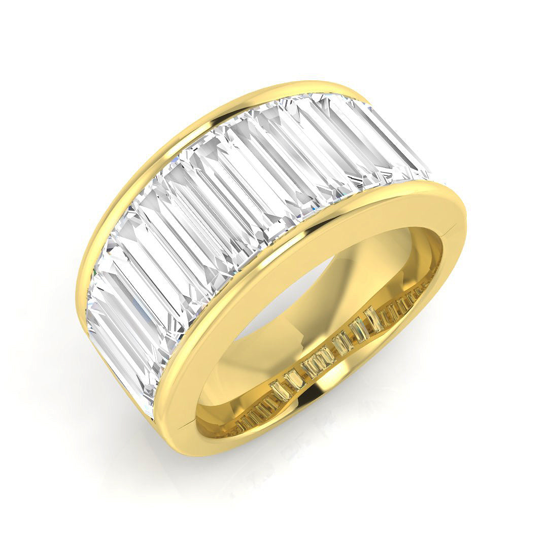 1.50-2.80ct Lab-Grown D/VVS Baguette Cut Diamond Channel Set Half Eternity Ring.