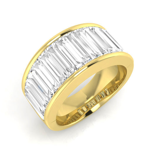1.50-3.00ct Lab-Grown D/VVS Baguette Cut Diamond Channel Set Half Eternity Ring.