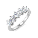 5-Stone Ring Lab Grown Diamond 0.50-2.00ct D/VVS Round Cut