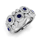 Diamond Tybemouth Blue Sapphire Ring | 1ct - 1.25ct