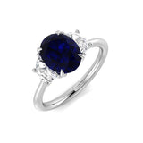 Diamond Bakingktoke Blue Sapphire Ring | 2ct