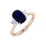 Diamond Casbicot Blue Sapphire Ring | 1.75ct - 2.75ct