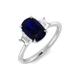 Diamond Casbicot Blue Sapphire Ring | 1.75ct - 2.75ct