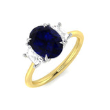 Diamond Abergavebby Blue Sapphire Ring | 2.25ct - 3ct