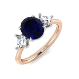 Diamond Bsackwoob Blue Sapphire Ring | 2.25ct