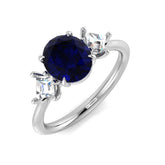 Diamond Bsackwoob Blue Sapphire Ring | 2.25ct