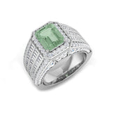 Diamond Crathie Green Amethyst Ring | 4.5ct - 5ct