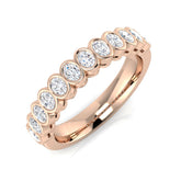 0.50ct Lab-Grown Round Cut D/VVS Diamond Half Eternity Ring
