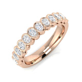 Elegant 0.50Ct Oval Bezel Diamond Eternity Ring – Secure & Stylish White Gold Band