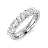 Elegant 0.50Ct Oval Bezel Diamond Eternity Ring – Secure & Stylish White Gold Band