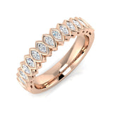 0.50ct Lab-Grown Marquise Cut D/VVS Diamond Half Eternity Ring