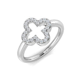 Diamond Clover Cluster Ring | 0.15ct | Hallmarked Gold & Platinum
