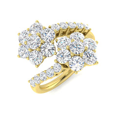 2.10Carat D-E/VS Lab Grown Diamond Fancy Wedding Ring 9k Yellow Gold Ready To Ship