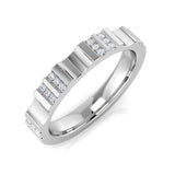 0.05-0.30ct D/VVS Lab-Grown Round Cut Diamond Half Eternity Ring