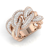 Lab-Grown Round & Baguette Diamond Fancy Ring | UK Hallmarked