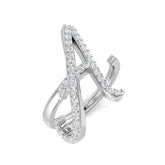0.50ct Diamond Letter A Ring in UK Hallmarked Gold