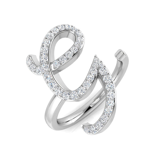 Designer Diamond G Initial Ring 0.33ct | UK Hallmarked Gold & Platinum
