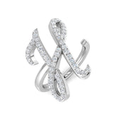 0.50ct Diamond Letter H Ring in UK Hallmarked Gold