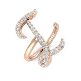 Diamond Dowbibg Initials Ring | 0.5ct | Hallmarked Gold & Platinum