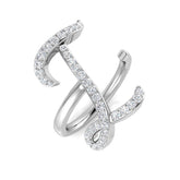 Sparkling Diamond I Initial Ring 0.50ct | UK Hallmarked Gold & Platinum