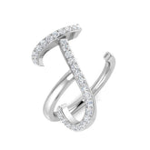 Personalised Diamond J Initial Ring 0.33ct | UK Hallmarked Gold & Platinum