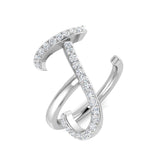 Personalised Diamond J Initial Ring 0.33ct | UK Hallmarked Gold & Platinum