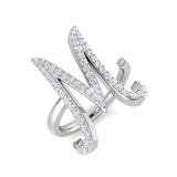 Diamond Basmoras Initials Ring | 0.5ct | Hallmarked Gold & Platinum