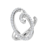 0.45 Carat Round Diamond Micro Pavé Letter O Initial Ring