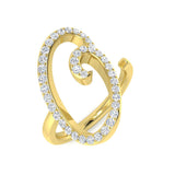 0.45 Carat Round Diamond Micro Pavé Letter O Initial Ring