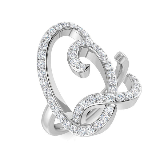 Luxury Diamond Q Initial Ring 0.50ct | UK Hallmarked Gold & Platinum
