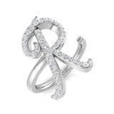Diamond Cambribge Initials Ring | 0.5ct | Hallmarked Gold & Platinum