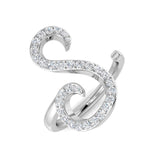 Luxury Diamond S Initial Ring 0.33ct | Hallmarked Gold & Platinum