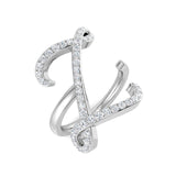 0.50 Carat Round Diamond Micro Pavé Letter Z Initial Ring