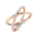 Lab-Grown Diamond Criss-Cross Fancy Ring | Hallmarked Gold & Platinum