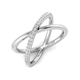 Lab-Grown Diamond Criss-Cross Fancy Ring | Hallmarked Gold & Platinum