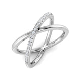 Lab-Grown Diamond Criss-Cross Fancy Ring | Hallmarked Gold & Platinum
