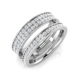 Stunning 0.75Ct Rose Gold Triple Band Diamond Ring – Elegant Statement Piece