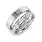 Elegant 0.25Ct Rose Gold Double Band Diamond Ring – Modern Statement Jewelry