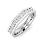 0.50Ct Round Diamond Half Eternity Ring
