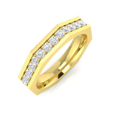 0.50Ct Round Diamond Half Eternity Ring