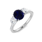 Diamond bivine Blue Sapphire Ring | 1.75ct - 2.5ct