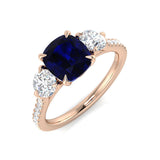 Diamond Warrington Blue Sapphire Ring | 1.5ct - 2.25ct