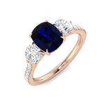 Diamond Cookham Blue Sapphire Ring | 2ct - 2.5ct