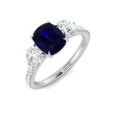 Diamond Cookham Blue Sapphire Ring | 2ct - 2.5ct