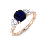 Diamond Cookham Blue Sapphire Ring | 2ct - 2.5ct